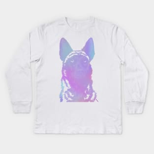 Malinois GSD Dutch Watercolor Kids Long Sleeve T-Shirt